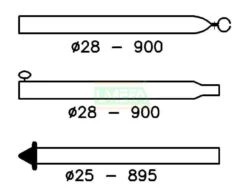 Campking Stormstok Staal Puntdop