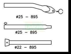 Campking Aandrukstang 25/22 Mm Aluminium