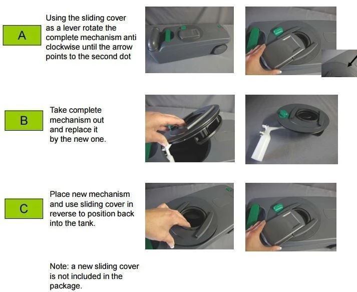 Thetford SC400 Holding Tank Mechanisme Rechts 2 Thetford SC400 Holding Tank Mechanisme Rechts - Afbeelding 2