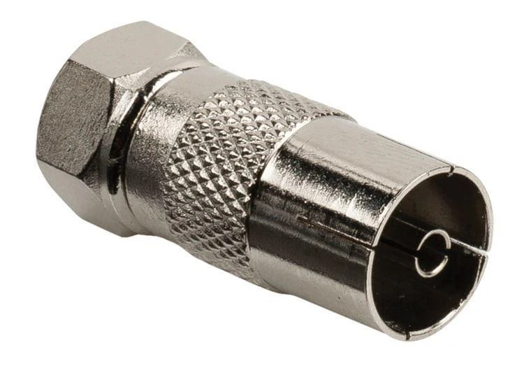OCS Koppelstuk F-stekker Female > Coaxstekker Female 1 OCS Koppelstuk F-stekker Female > Coaxstekker Female
