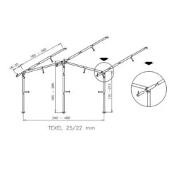Campking Voortentframe Texel L - Staal