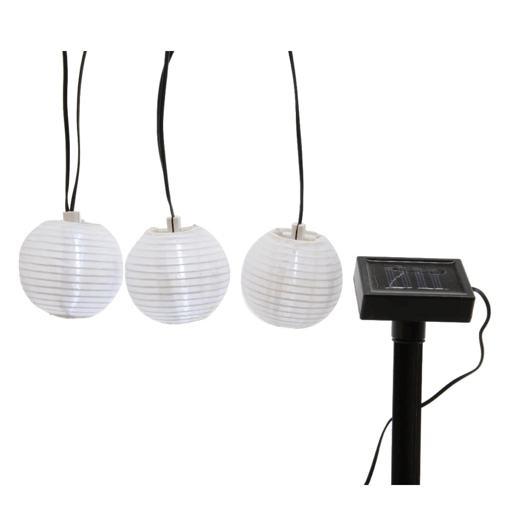 Lumineo LED Solar Rond Wit Lantaarn 1 Lumineo LED Solar Rond Wit Lantaarn