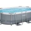 Bestway Zwembad Power Steel Set Ovaal Grijs 305