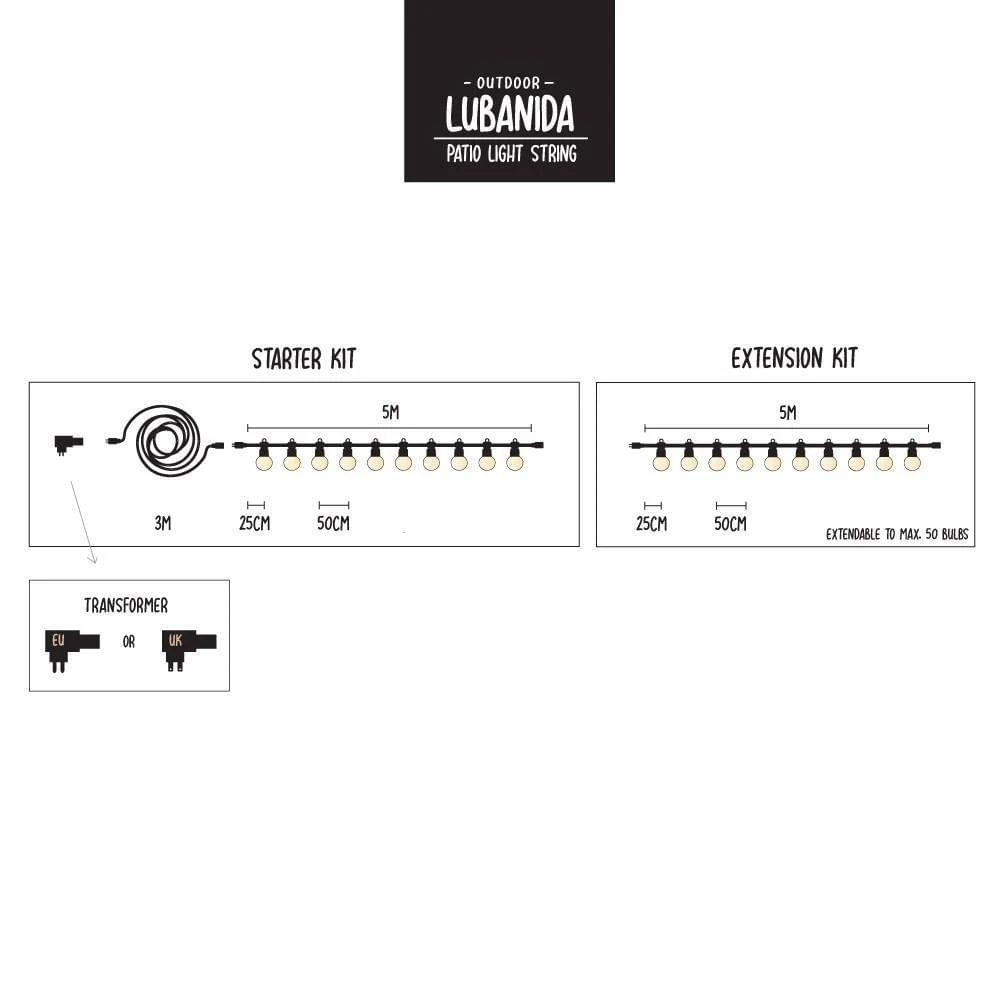 LEDR Patio Lights Round Starter Kit 2 LEDR Patio Lights Round Starter Kit - Afbeelding 2