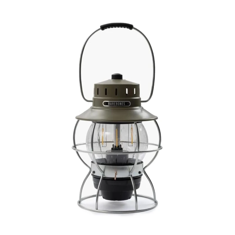 Barebones Railroad Lantern - Olive 1 Barebones Railroad Lantern - Olive
