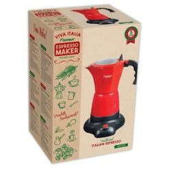 Bestron Elektrische Espressomaker Rood -Klean Kanteen Winkel 79587 bestron espresso apparaat 480w 300ml rood