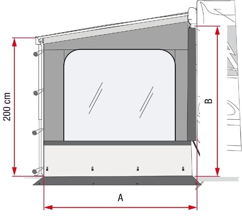 Fiamma Side W Pro Caravanstore XL Zijwand 2 Fiamma Side W Pro Caravanstore XL Zijwand - Afbeelding 2