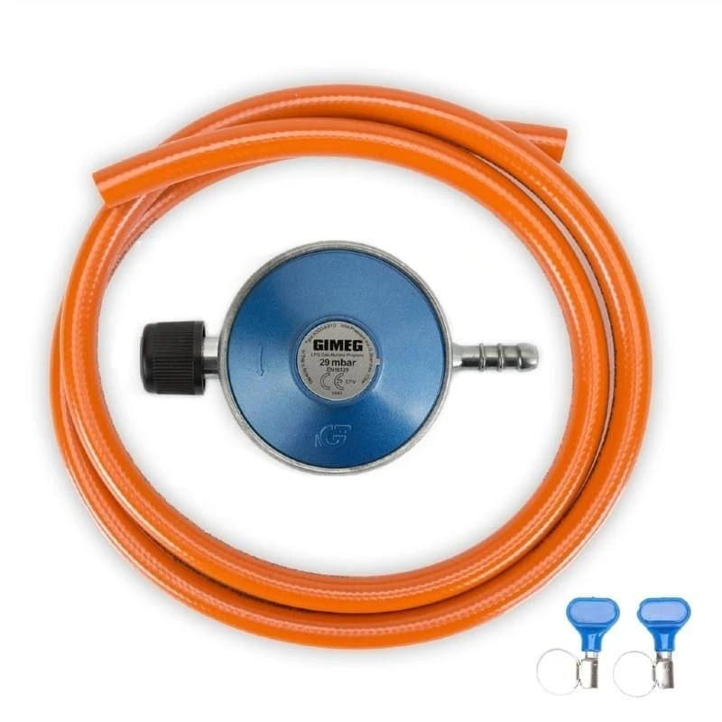 Gimeg Gasdrukregelaarset Campingaz 30mb 150 Cm 1 Gimeg Gasdrukregelaarset Campingaz 30mb 150 Cm