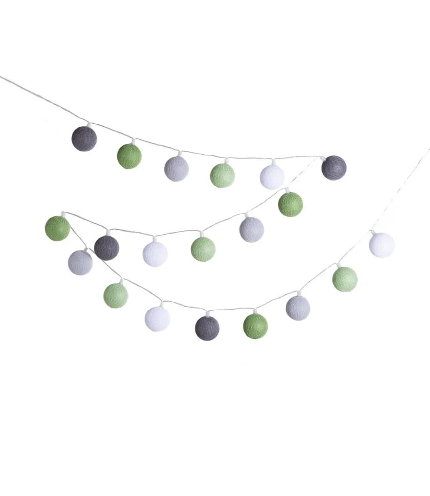 Cotton Ball Lights Outdoor Glamping Extension Kit Groen 3 Cotton Ball Lights Outdoor Glamping Extension Kit Groen - Afbeelding 3