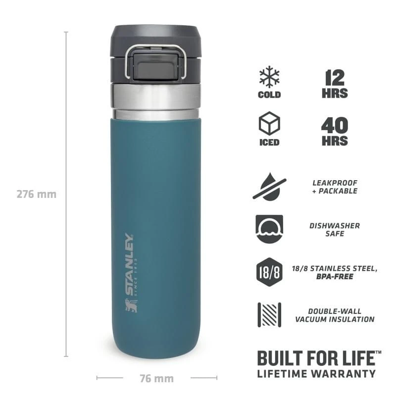 Stanley The Quick Flip Water Bottle 0,7L Blauw 4 Stanley The Quick Flip Water Bottle 0,7L Blauw - Afbeelding 4