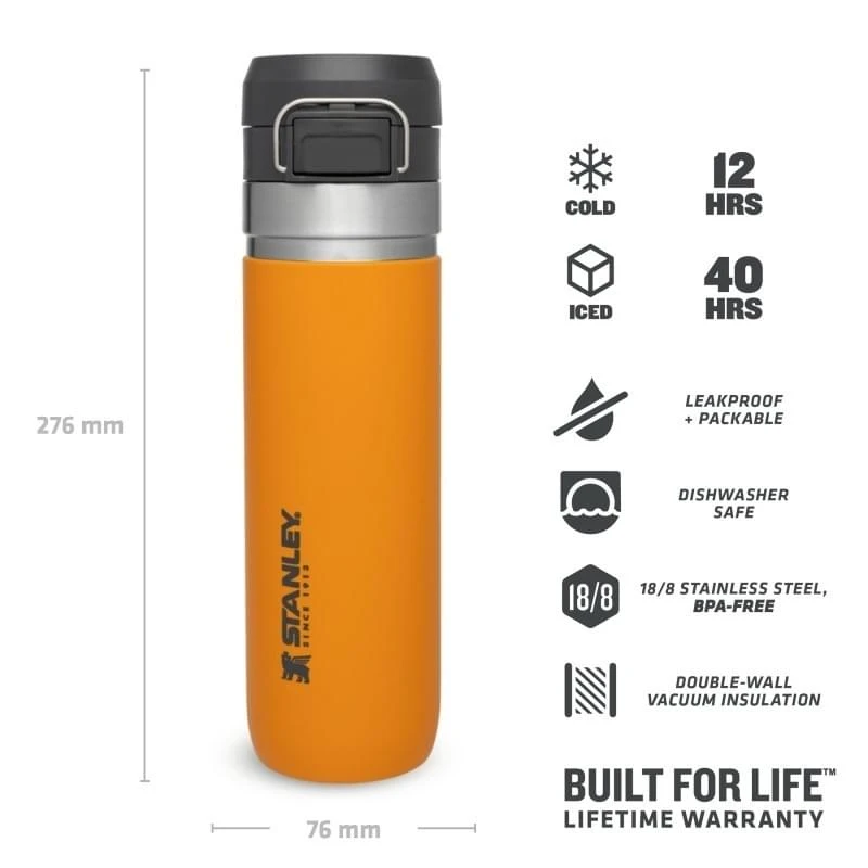 Stanley The Quick Flip Water Bottle 0,7L Oranje 4 Stanley The Quick Flip Water Bottle 0,7L Oranje - Afbeelding 4