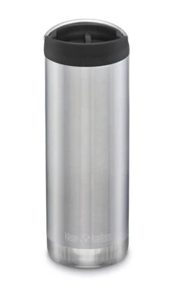 Klean Kanteen TKWide Isolatiefles 473 Ml Met Koffiedop Zilver