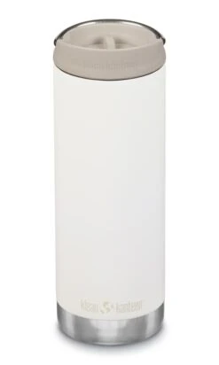 Klean Kanteen TKWide Isolatiefles 473 Ml Met Koffiedop Wit