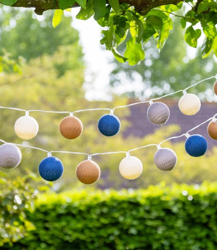 Cotton Ball Lights Outdoor Glamping Starter Kit Blauw 3 Cotton Ball Lights Outdoor Glamping Starter Kit Blauw - Afbeelding 3