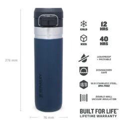 Stanley The Quick Flip Water Bottle 0.7L Blauw 7 Stanley The Quick Flip Water Bottle 0.7L Blauw -Klean Kanteen Winkel 94424 stanley the quick flipwater bottle 0.70l blauw